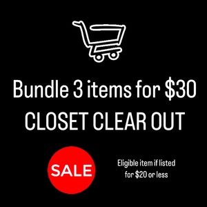 Closet Clear Out NOW through July 31st!!
